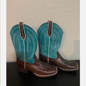 Ariat Teal and Brown Western Boots